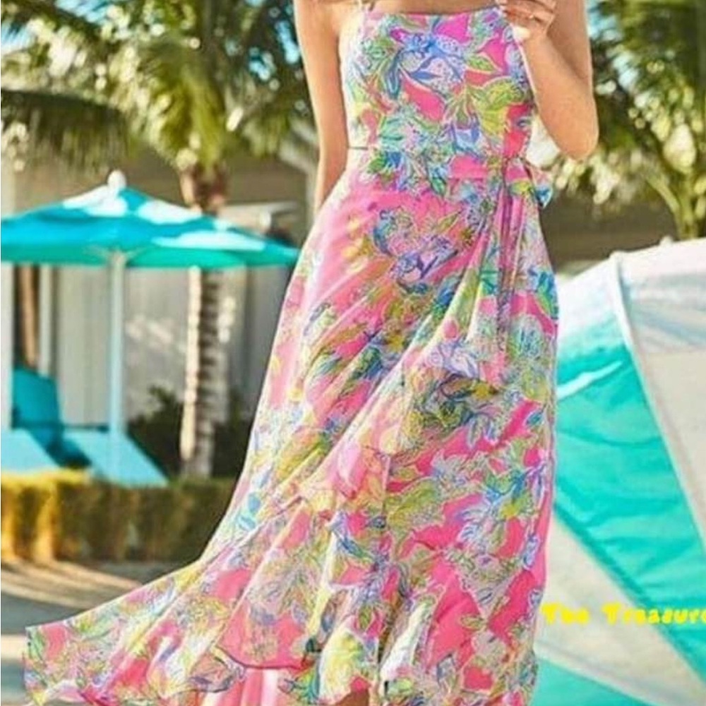 Lilly Pulitzer Vibrant Floral Maxi Dress Anni